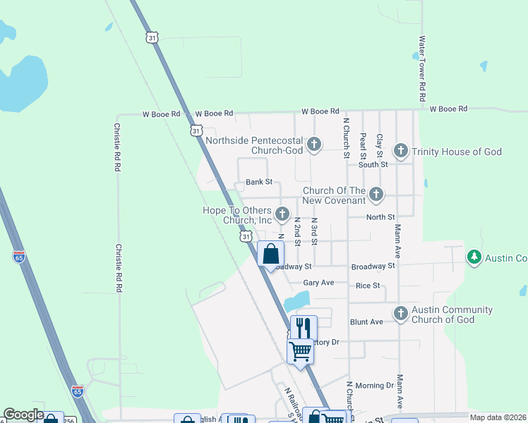 map of restaurants, bars, coffee shops, grocery stores, and more near N St Austin in Austin