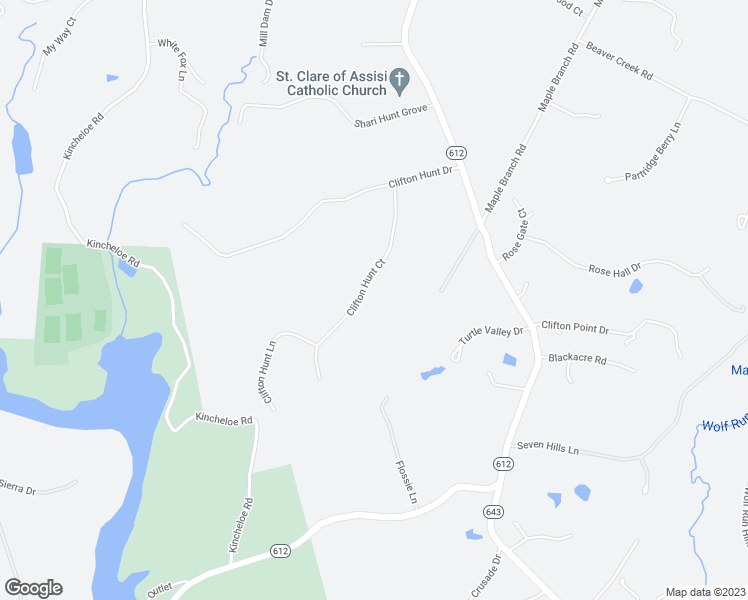 map of restaurants, bars, coffee shops, grocery stores, and more near 7909 Clifton Hunt Court in Clifton