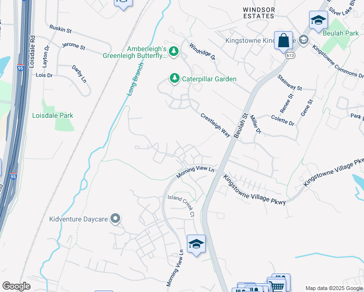 map of restaurants, bars, coffee shops, grocery stores, and more near 6562 Parish Glebe Lane in Alexandria