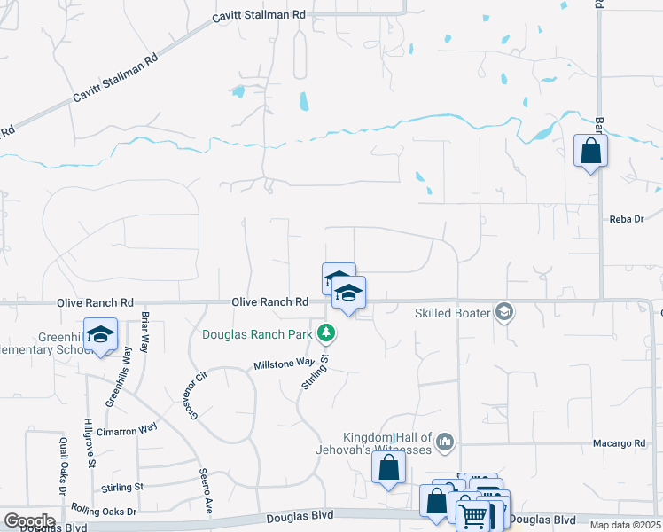 map of restaurants, bars, coffee shops, grocery stores, and more near 5735 Lions Cross Circle in Granite Bay