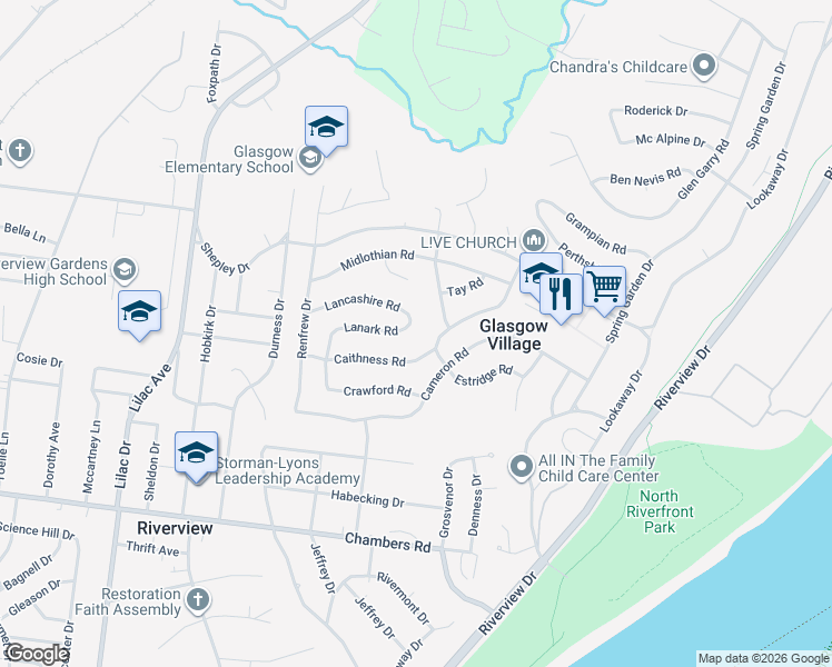 map of restaurants, bars, coffee shops, grocery stores, and more near 305 Lanark Road in St. Louis