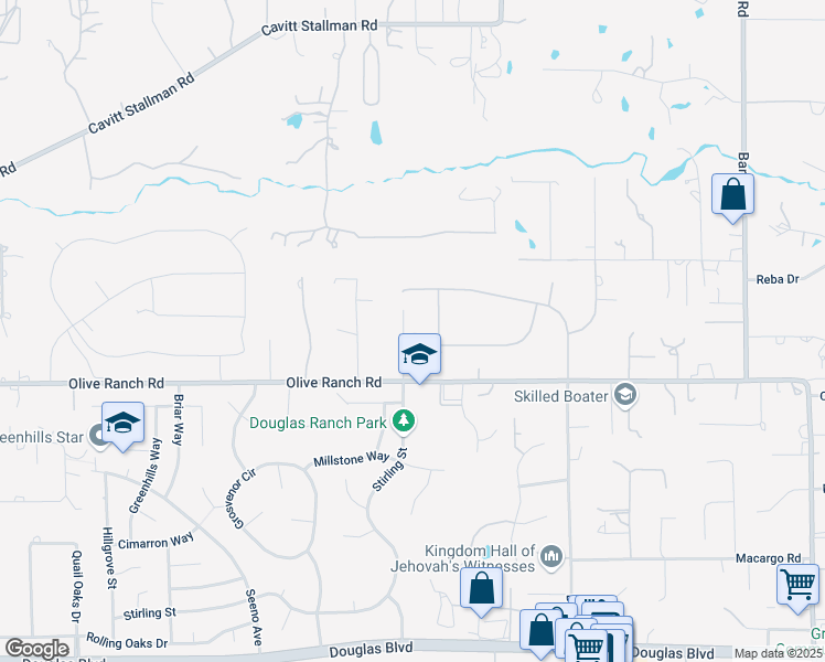 map of restaurants, bars, coffee shops, grocery stores, and more near 5735 Lions Cross Circle in Granite Bay