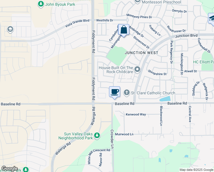 map of restaurants, bars, coffee shops, grocery stores, and more near 1765 San Jose Way in Roseville