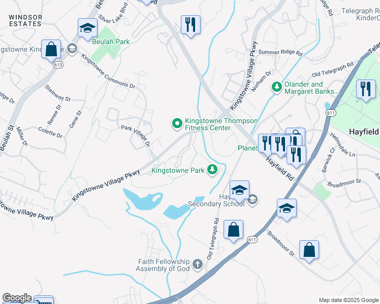 map of restaurants, bars, coffee shops, grocery stores, and more near 7501 Ashby Lane in Alexandria