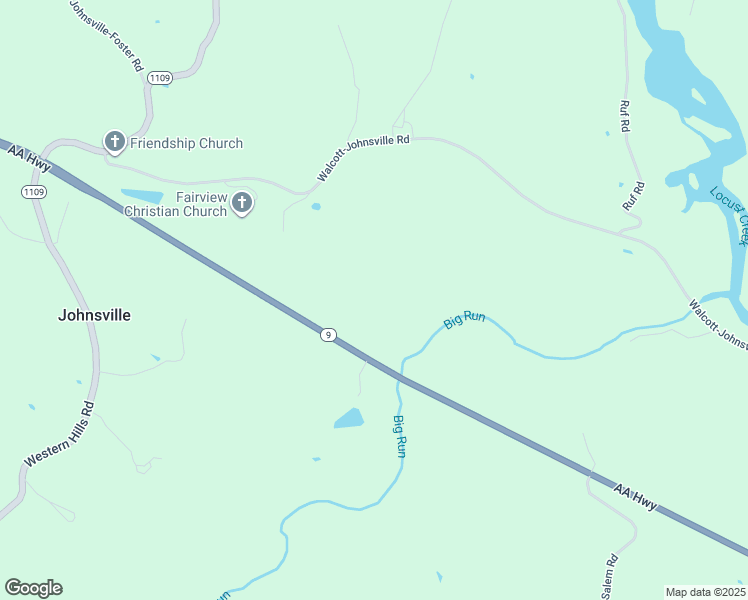 map of restaurants, bars, coffee shops, grocery stores, and more near 4979 AA Highway in Foster