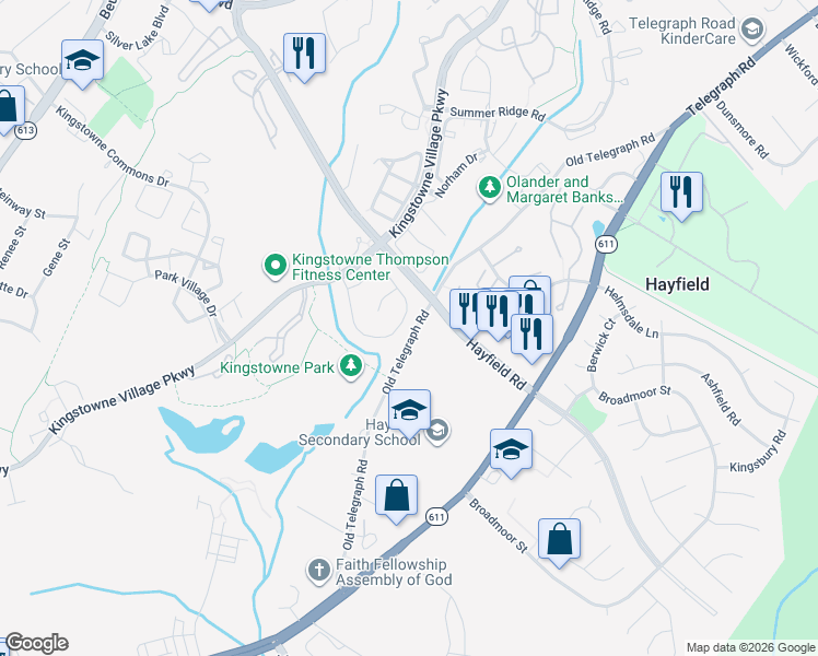 map of restaurants, bars, coffee shops, grocery stores, and more near 7528 Cross Gate Lane in Alexandria