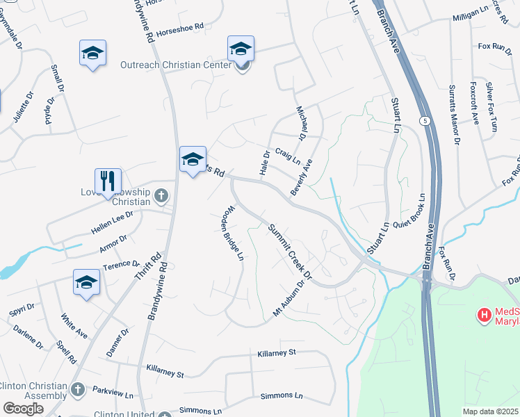 map of restaurants, bars, coffee shops, grocery stores, and more near 9903 Bass Fin Court in Clinton