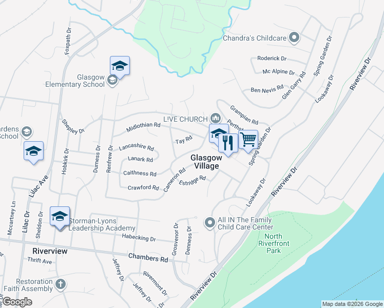 map of restaurants, bars, coffee shops, grocery stores, and more near 216 Presley Road in St. Louis