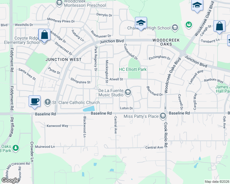 map of restaurants, bars, coffee shops, grocery stores, and more near 1873 Marinette Lane in Roseville