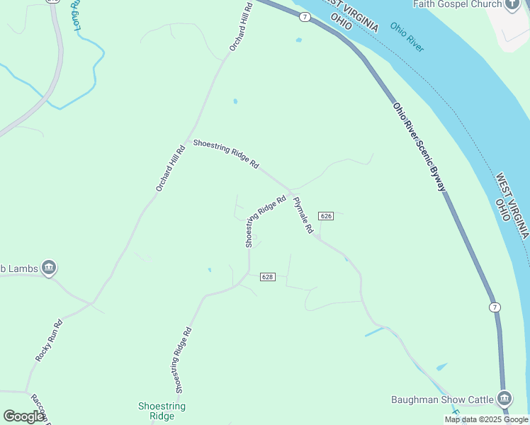 map of restaurants, bars, coffee shops, grocery stores, and more near 495 Shoestring Ridge Road in Gallipolis