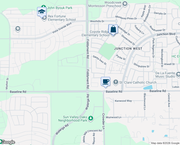 map of restaurants, bars, coffee shops, grocery stores, and more near 1709 San Jose Way in Roseville