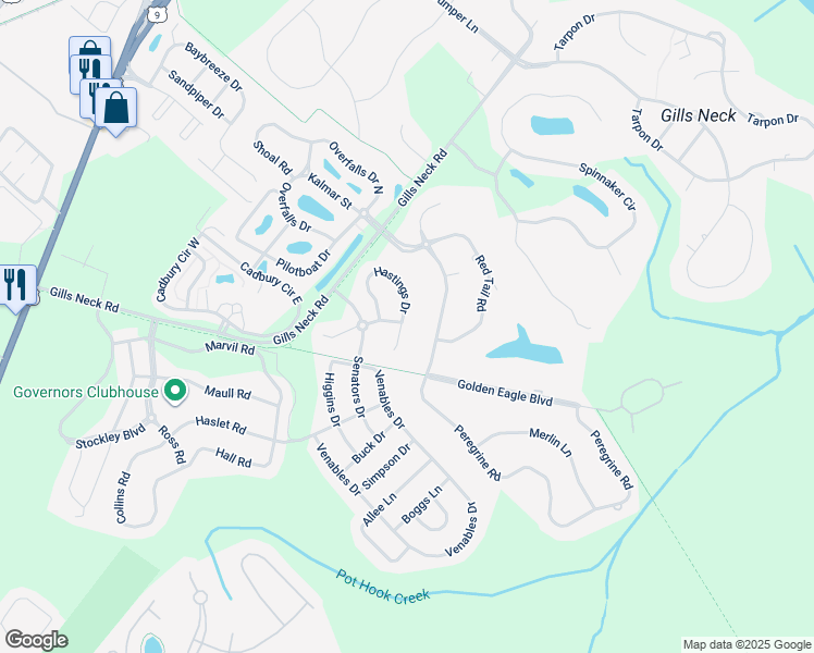 map of restaurants, bars, coffee shops, grocery stores, and more near 32775 Hastings Drive in Lewes