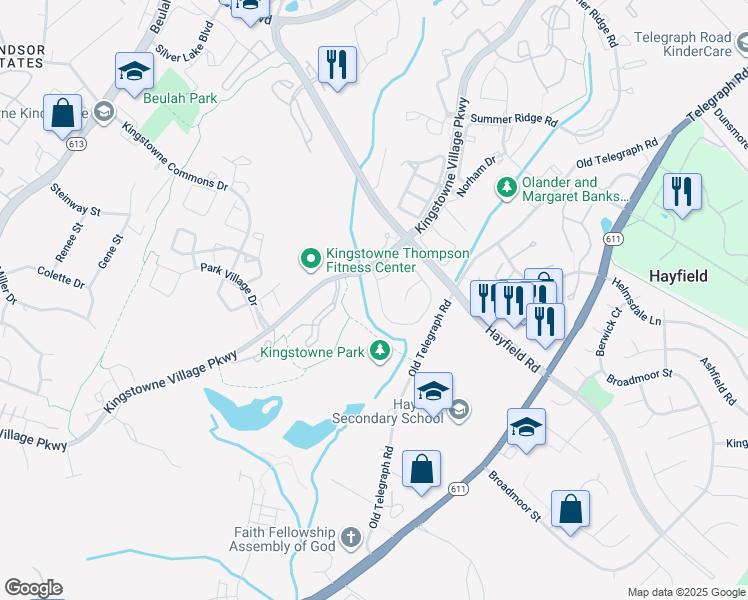 map of restaurants, bars, coffee shops, grocery stores, and more near 7460 Cross Gate Lane in Alexandria