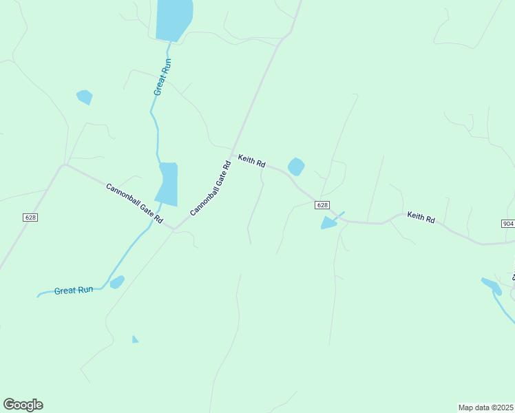 map of restaurants, bars, coffee shops, grocery stores, and more near 7597 Keith Road in Warrenton