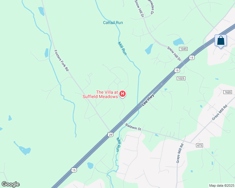 map of restaurants, bars, coffee shops, grocery stores, and more near Suffield Lane in Fauquier County