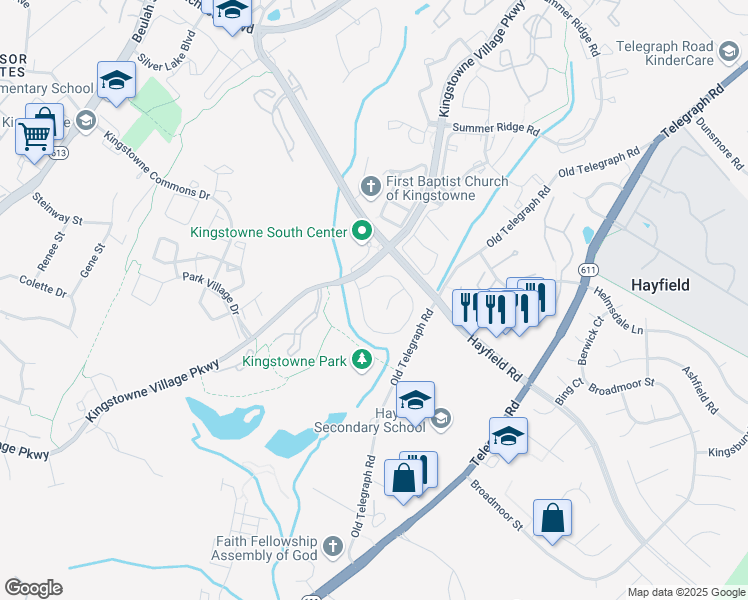 map of restaurants, bars, coffee shops, grocery stores, and more near 7453 Cross Gate Lane in Alexandria