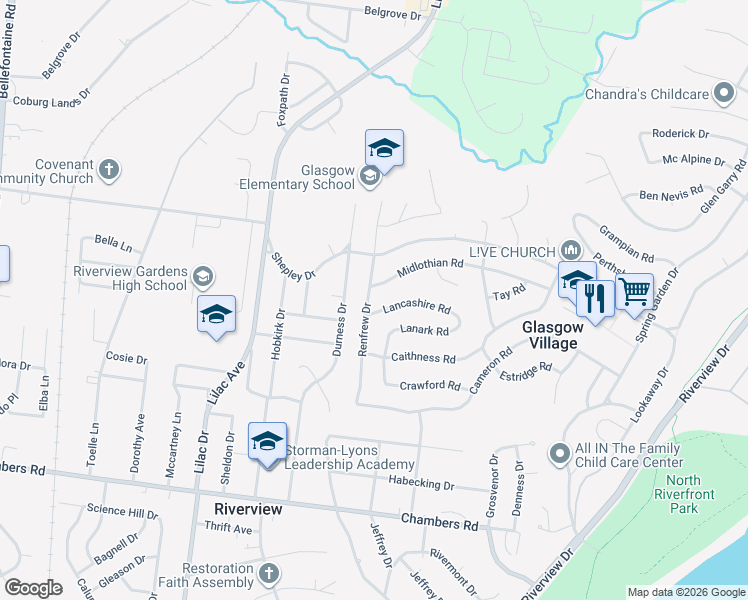 map of restaurants, bars, coffee shops, grocery stores, and more near 449 Midlothian Road in St. Louis
