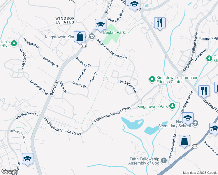 map of restaurants, bars, coffee shops, grocery stores, and more near 6271 Walkers Croft Way in Alexandria