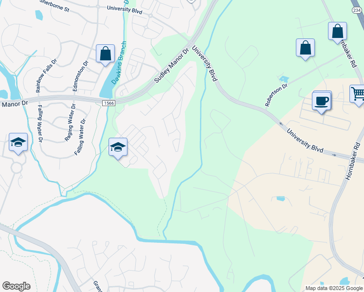 map of restaurants, bars, coffee shops, grocery stores, and more near Dawkins Crest Circle in Bristow