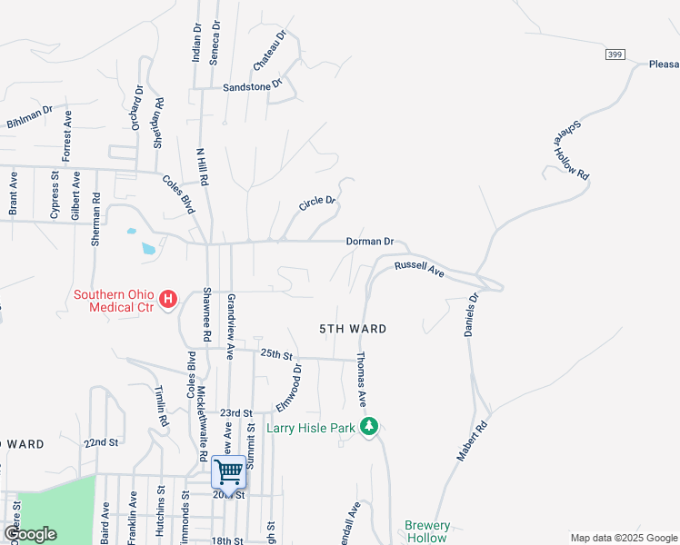 map of restaurants, bars, coffee shops, grocery stores, and more near 2428 Dorman Drive in Portsmouth