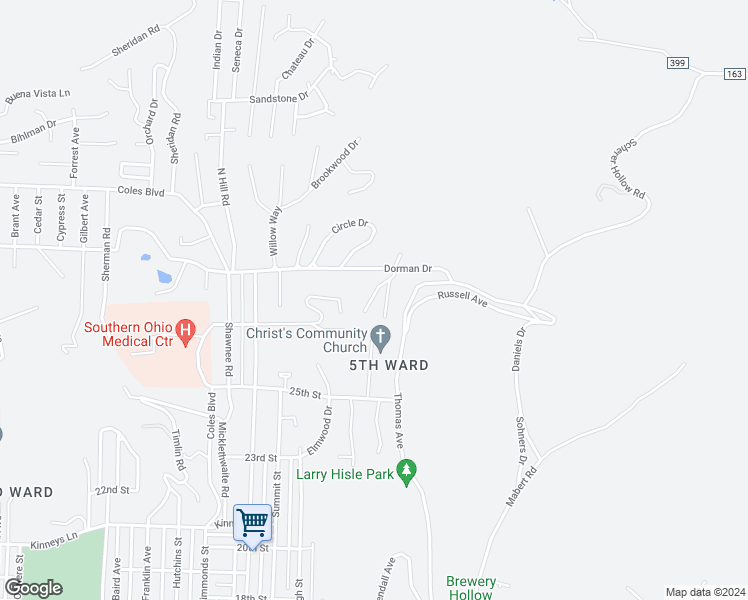map of restaurants, bars, coffee shops, grocery stores, and more near 2428 Dorman Drive in Portsmouth