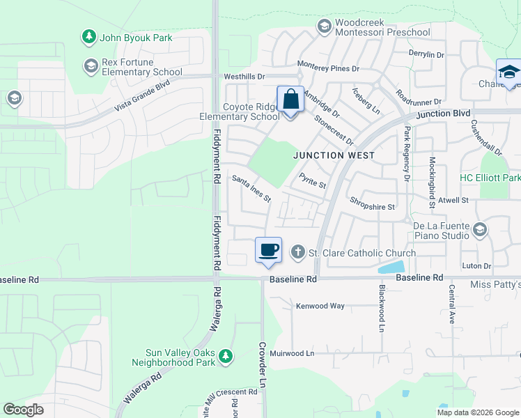 map of restaurants, bars, coffee shops, grocery stores, and more near 209 San Juan Bautista Court in Roseville