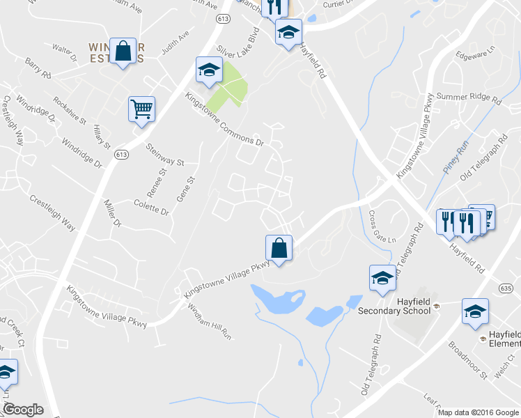 map of restaurants, bars, coffee shops, grocery stores, and more near 6157 Summer Park Ln in Alexandria