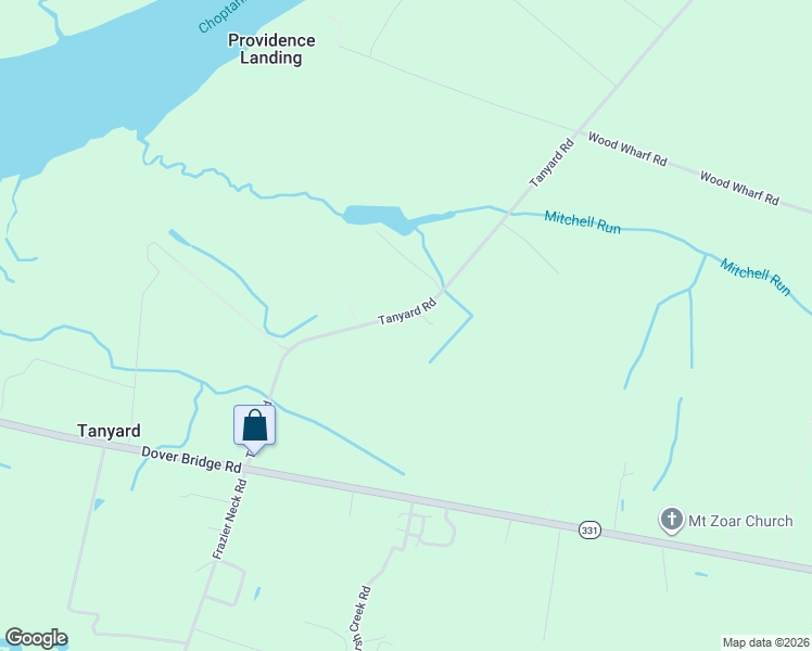 map of restaurants, bars, coffee shops, grocery stores, and more near 21245 Tanyard Road in Preston