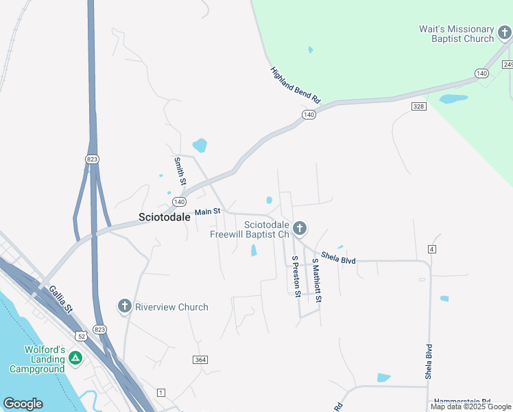 map of restaurants, bars, coffee shops, grocery stores, and more near 2024 Shela Boulevard in Portsmouth