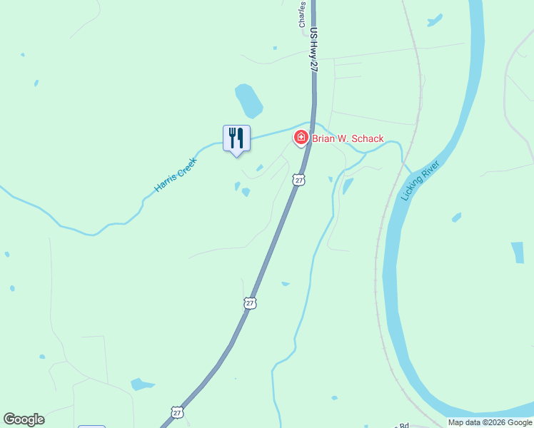 map of restaurants, bars, coffee shops, grocery stores, and more near 216 Links View Drive in Butler