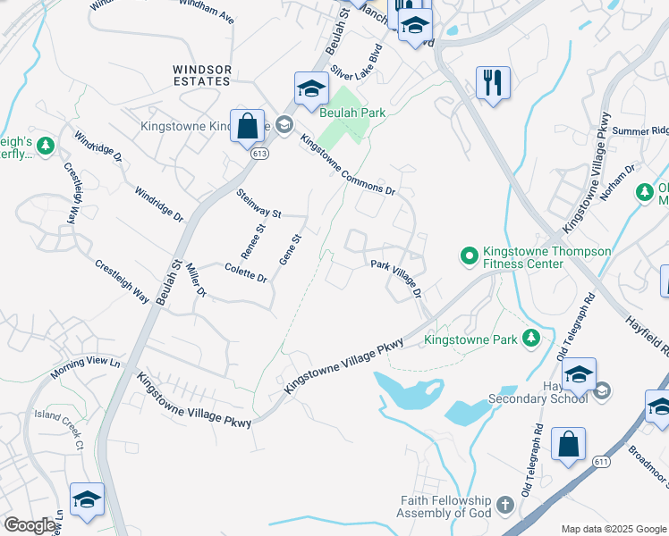 map of restaurants, bars, coffee shops, grocery stores, and more near 6225 Walkers Croft Way in Alexandria