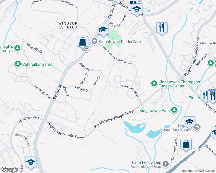 map of restaurants, bars, coffee shops, grocery stores, and more near 6240 Walkers Croft Way in Alexandria
