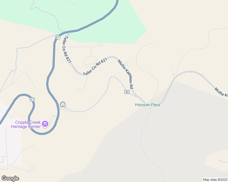 map of restaurants, bars, coffee shops, grocery stores, and more near Mollie Kathleen Road in Cripple Creek