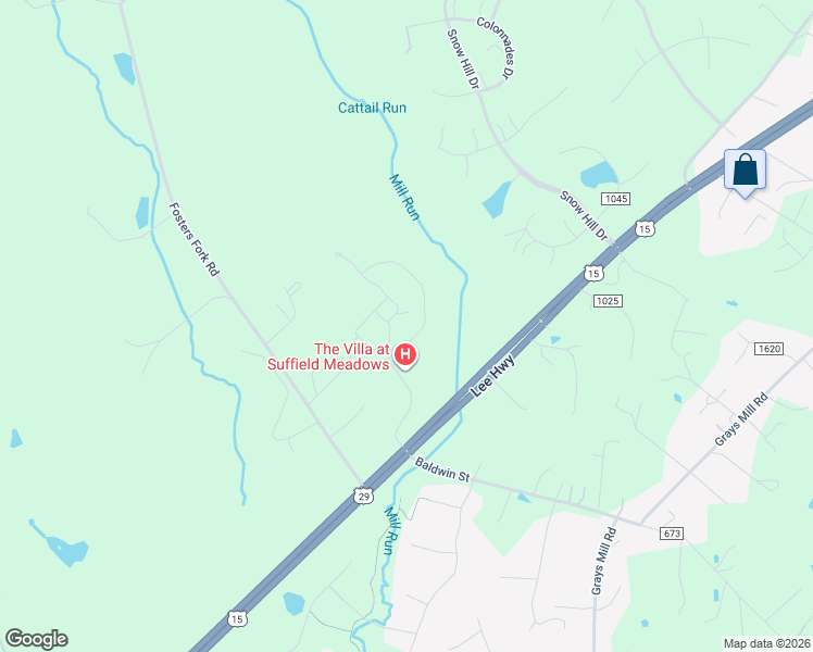 map of restaurants, bars, coffee shops, grocery stores, and more near 6709 Suffield Lane in Warrenton