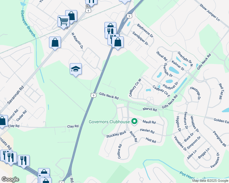 map of restaurants, bars, coffee shops, grocery stores, and more near Cygnet Street in Sussex County