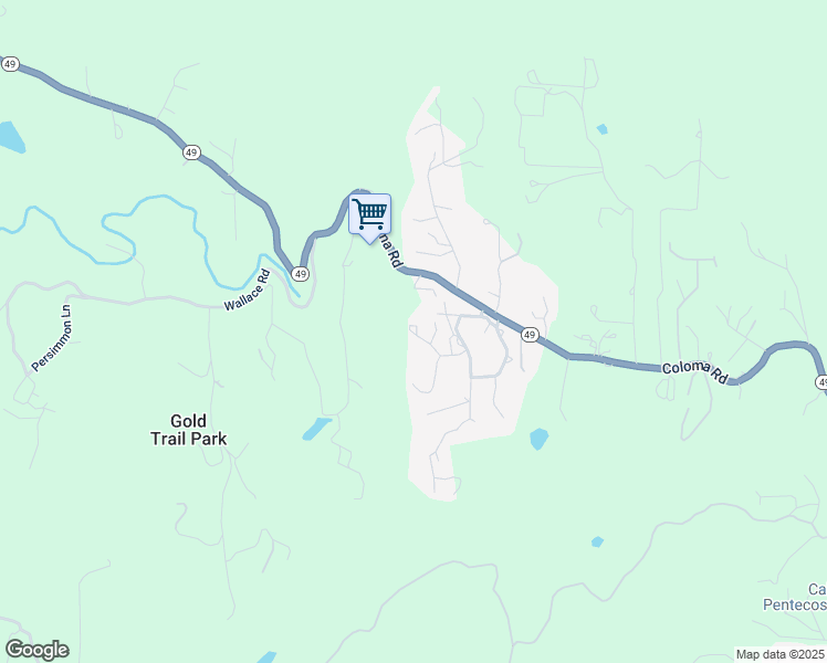 map of restaurants, bars, coffee shops, grocery stores, and more near 1902 Sundown Trail in Placerville