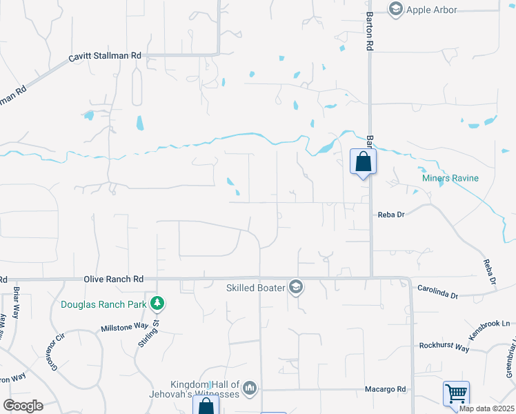 map of restaurants, bars, coffee shops, grocery stores, and more near 5634 Gibson Place in Granite Bay