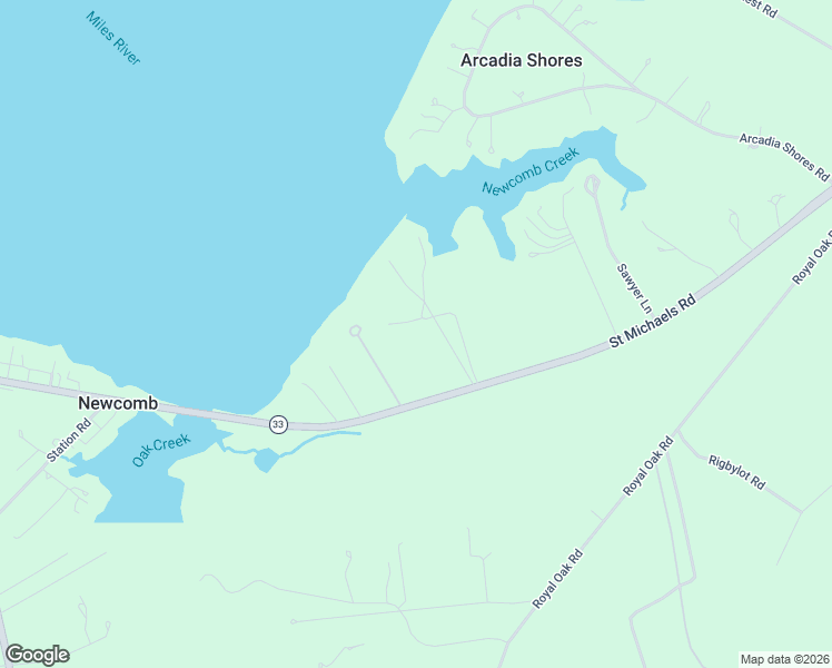 map of restaurants, bars, coffee shops, grocery stores, and more near 26394 Saint Michaels Road in Easton