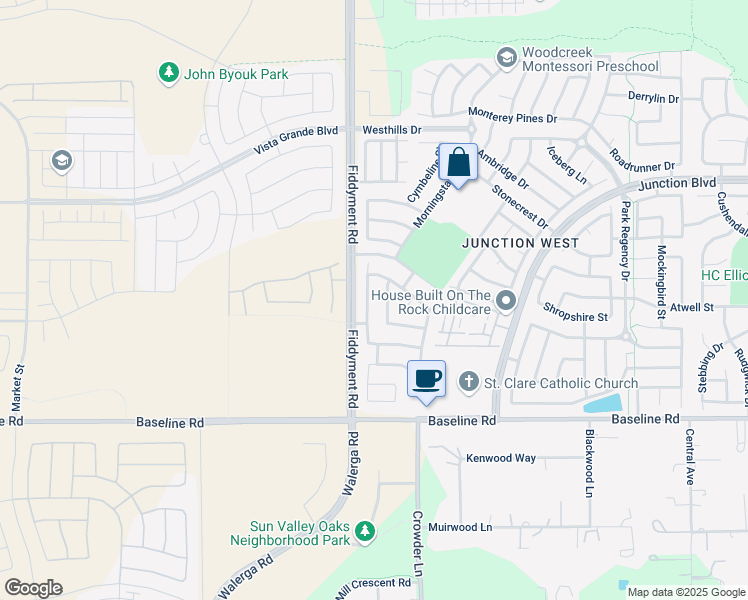 map of restaurants, bars, coffee shops, grocery stores, and more near 1648 Soledad Drive in Roseville