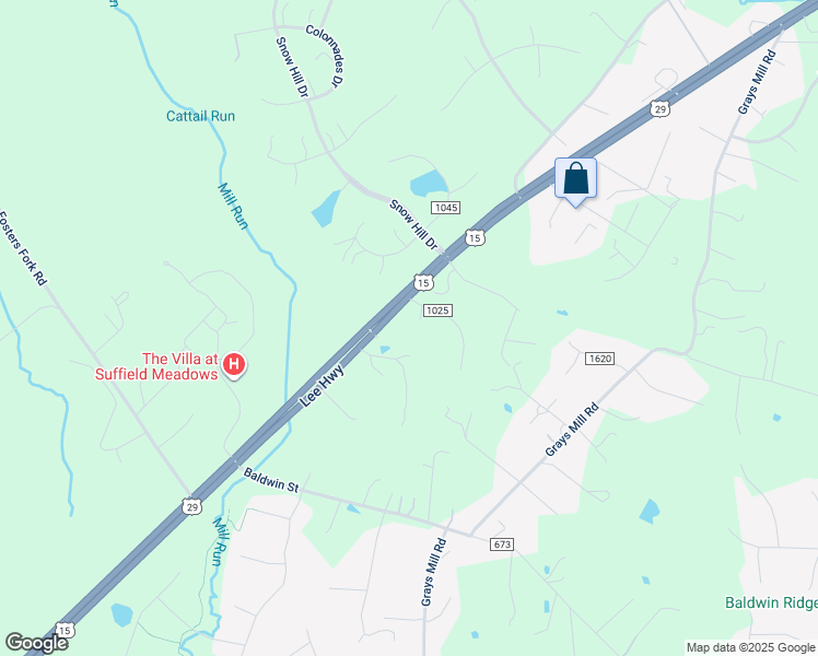 map of restaurants, bars, coffee shops, grocery stores, and more near 5769 Pendleton Lane in Warrenton