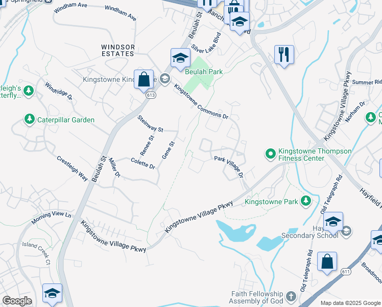 map of restaurants, bars, coffee shops, grocery stores, and more near 6228 Walkers Croft Way in Alexandria
