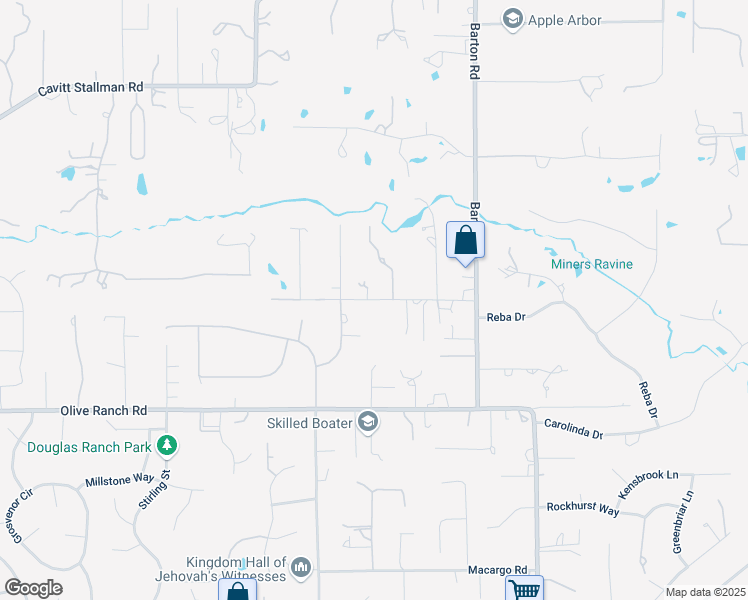 map of restaurants, bars, coffee shops, grocery stores, and more near 5668 Gibson Place in Granite Bay