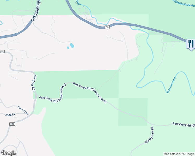 map of restaurants, bars, coffee shops, grocery stores, and more near 4360 Old Carson Road in Pollock Pines