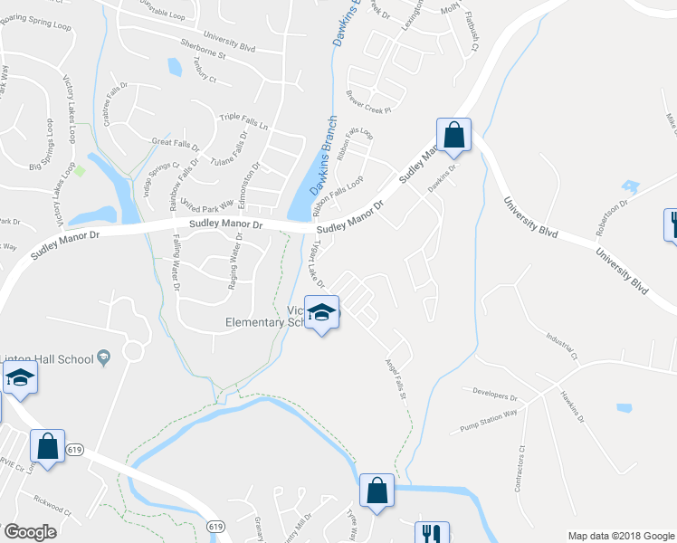 map of restaurants, bars, coffee shops, grocery stores, and more near 9225 Alvyn Lake Circle in Bristow
