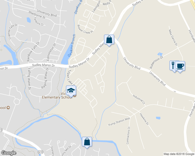 map of restaurants, bars, coffee shops, grocery stores, and more near 11782 Lake Baldwin Drive in Bristow