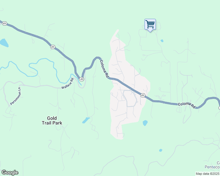 map of restaurants, bars, coffee shops, grocery stores, and more near 1902 Sundown Trail in Placerville