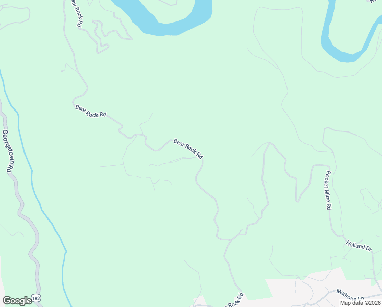 map of restaurants, bars, coffee shops, grocery stores, and more near 2000 Bear Rock Road in Placerville