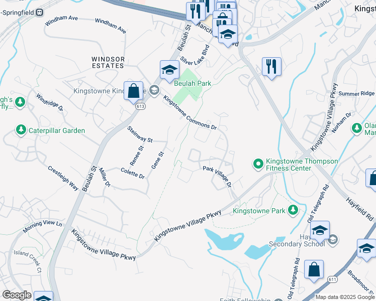 map of restaurants, bars, coffee shops, grocery stores, and more near 7439 Digby Green in Alexandria