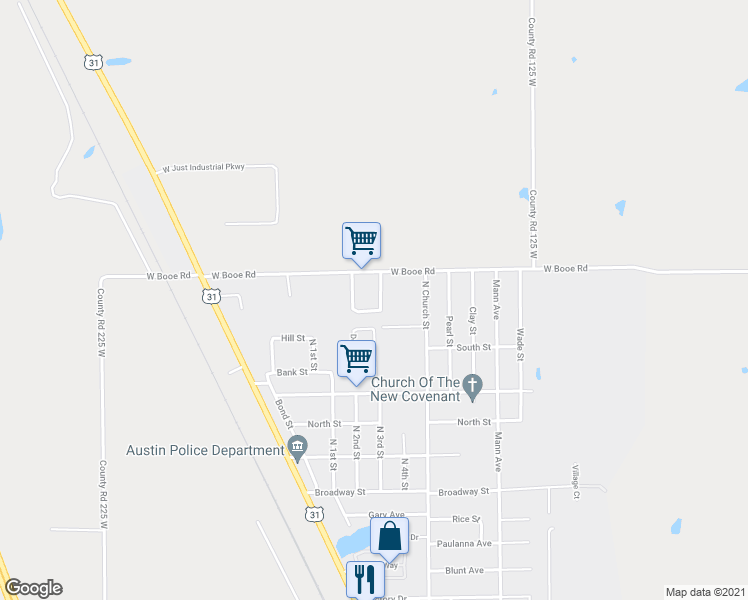 map of restaurants, bars, coffee shops, grocery stores, and more near 180 Bowles Circle in Austin