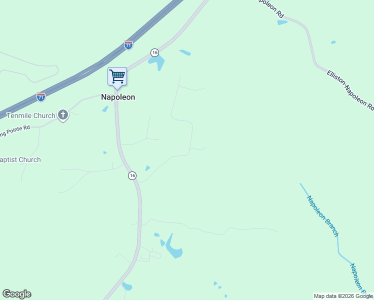 map of restaurants, bars, coffee shops, grocery stores, and more near 133 Willow Pointe Drive in Warsaw